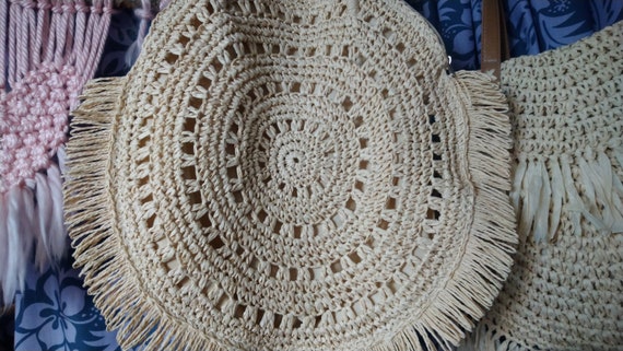 Large braided wicker bag