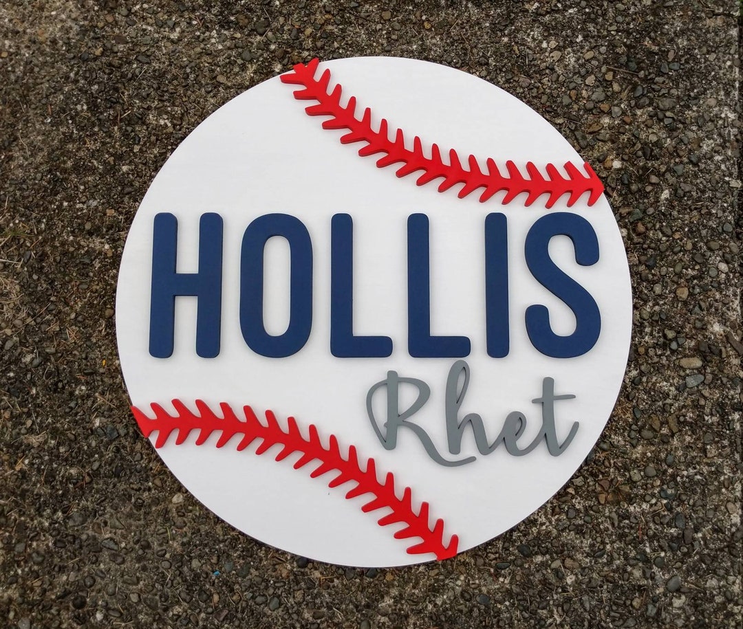 30 Baseball Custom Name Wood Sign Wood Cut Out Name - Etsy