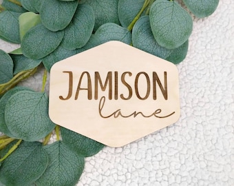 Wooden Engraved Name Sign | Name Announcement Sign | Nursery name sign | Nursery room decor | Name Sign | Round Wood Sign