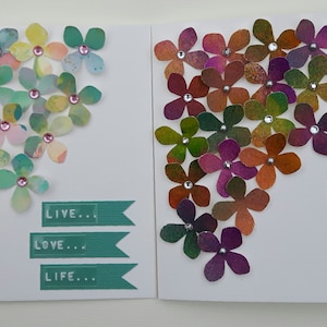 2 cartes de fleurs joyeuses