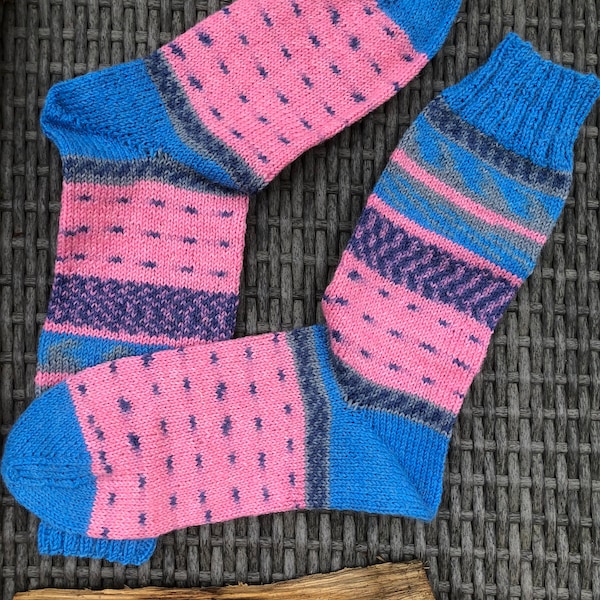 Wollig, kleurrijk en warme sokken