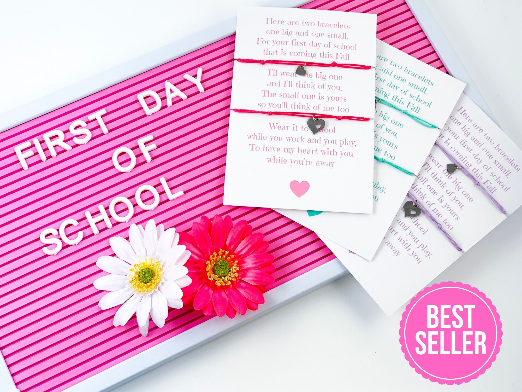 Mommy & me sliding knot bracelet set with poem card / mommy and me ma…