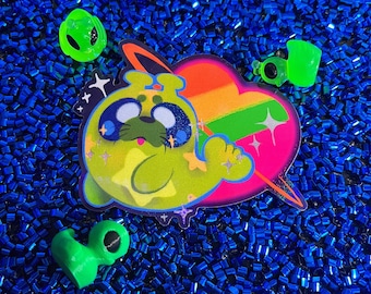Alien Seal Glitter Sticker