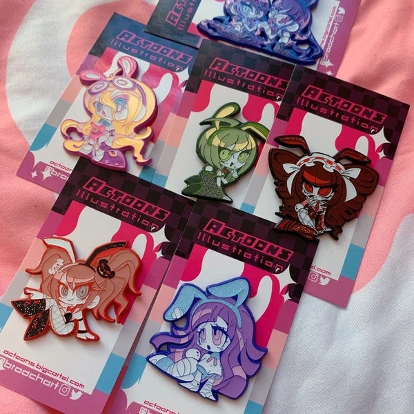 Danganronpa Bunny Girls Enamel Pins