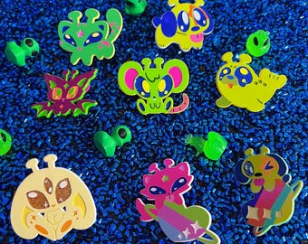 Alien Attack! Painted Enamel Pins