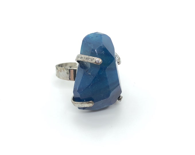XANNA RING 15 /semi-precious stones/blue agate