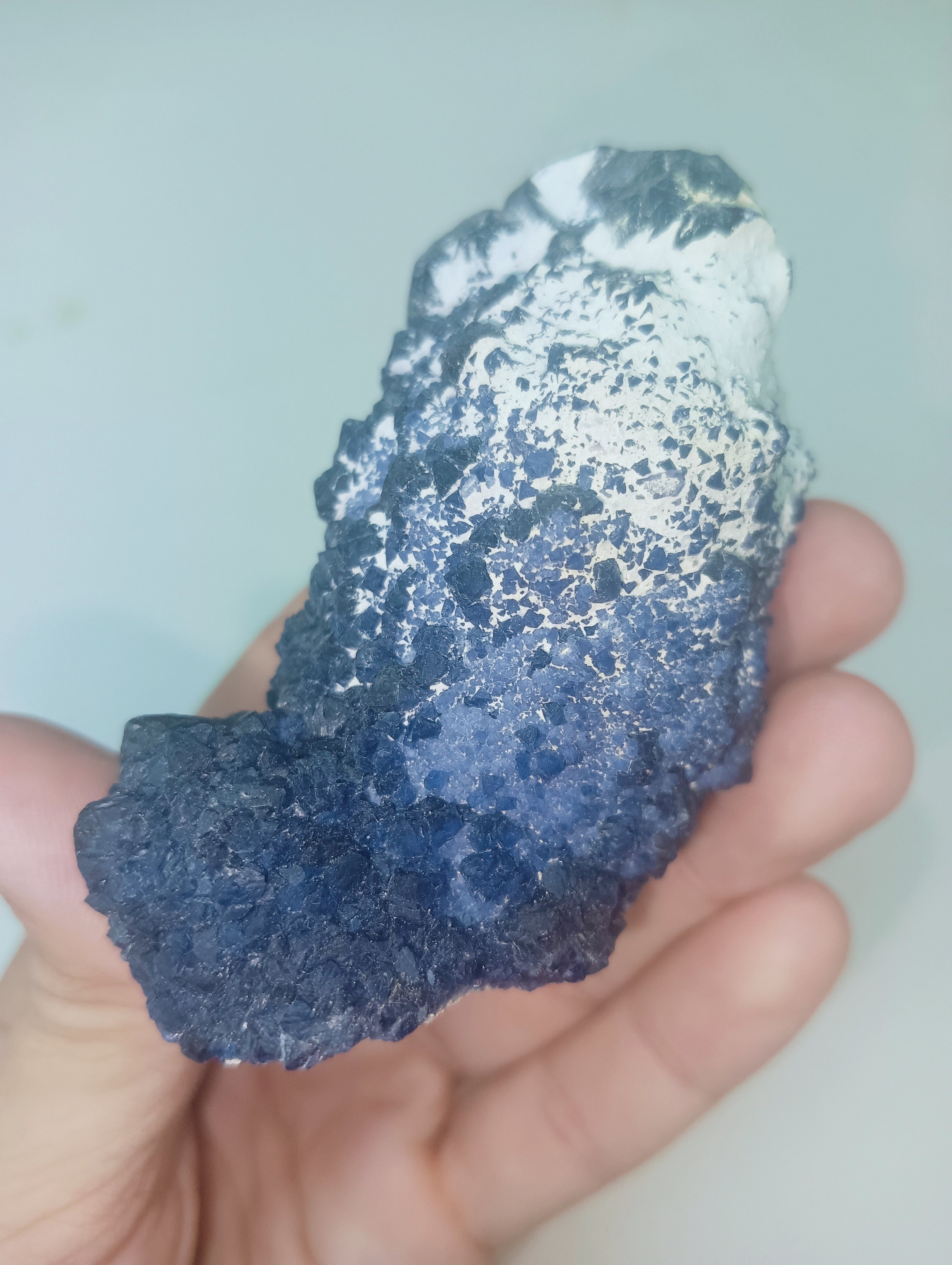 キャンドルクォーツのブルーベリーフローライト - Etsy 日本