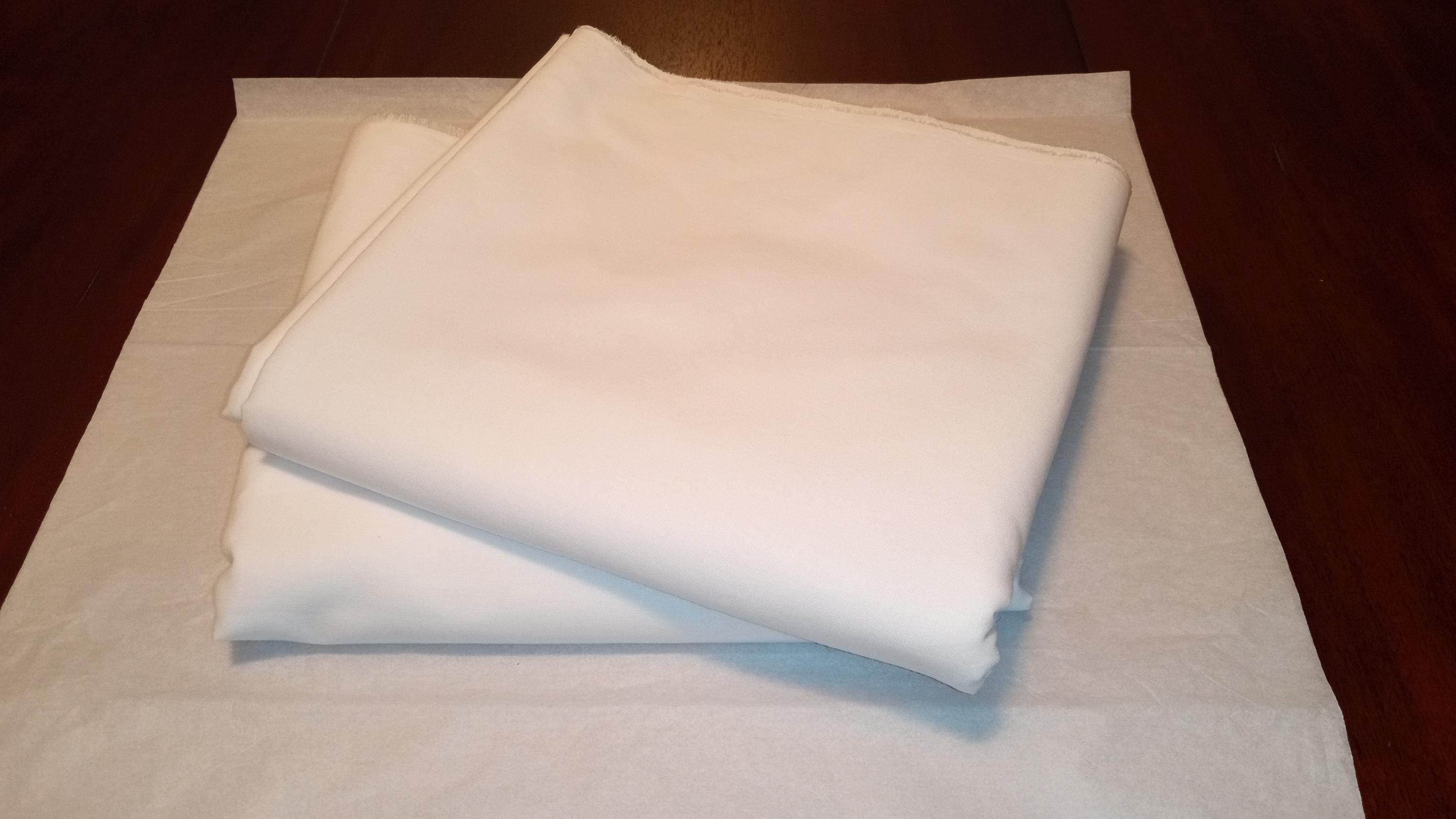 Medium Weight Woven Fusible Interfacing 22" Wide By The Yard! Woven Fuse White Interfacing.