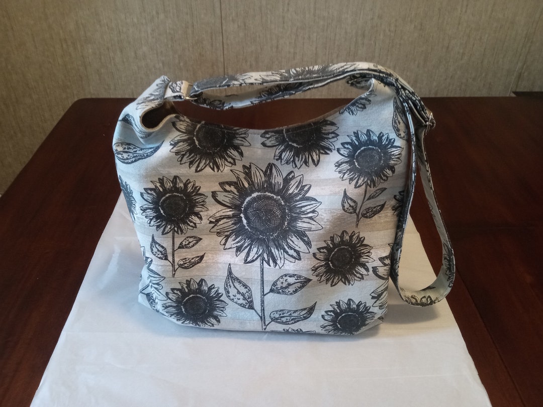 Sunflower Canvas Hobo Crossbody Bag Sunflower Hobo Crossbody Etsy
