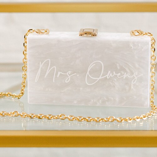 Custom Acrylic Clutch Personalized Clutch Bride Cutch Etsy