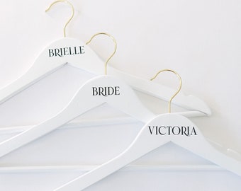 Custom Bridesmaid  Dress Hangers | Personalized Wedding Day Hangers | Bride and Bridesmaid Hangers | Dress Hangers | Bridesmaid Gifts