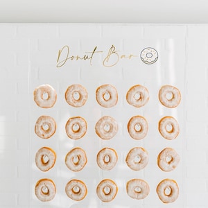 Custom Acrylic Donut Wall With Raised Text | Wedding Donut Bar | Donut Party | Donut Holder | Acrylic Donut Stand | 3D Pop Out Text