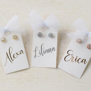 Bridesmaid Earrings | Bridesmaid Gift | Stud Earrings | Rose Gold Earrings | Gold Earrings | Silver Earrings |  Stud Earrings | Jewelry