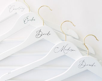Custom Bridesmaid  Dress Hangers | Personalized Wedding Day Hangers | Bride and Bridesmaid Hangers | Dress Hangers | Bridesmaid Gifts