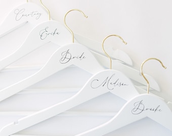 Custom Bridesmaid  Dress Hangers | Personalized Wedding Day Hangers | Bride and Bridesmaid Hangers | Dress Hangers | Bridesmaid Gifts