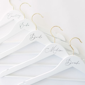 Custom Bridesmaid  Dress Hangers | Personalized Wedding Day Hangers | Bride and Bridesmaid Hangers | Dress Hangers | Bridesmaid Gifts