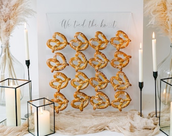 Custom Clear Acrylic Pretzel Board | Treat Board | Pretzel Holder | Pretzel Display | Pretzel Wedding Bar | Pretzel Bar Sign | Pretzel Wall