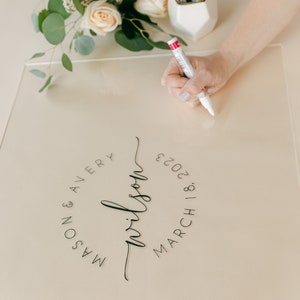 Clear Alternative Wedding Guestbook With Raised Text | Custom Wedding Guestbook | Acrylic Wedding Guestbook | 3D Pop Out Text