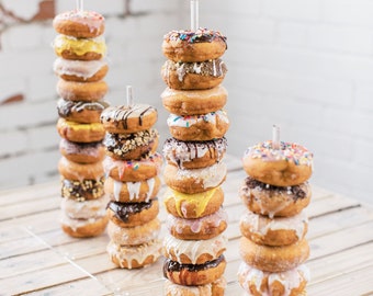 Clear Acrylic Donut Stands | Donut Bar | Donut Party | Donut Holder | Donut Wall | Breakfast Bar | Wedding Donut Stands