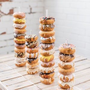 Clear Acrylic Donut Stands Donut Bar Donut Party Donut Holder Donut Wall Breakfast Bar Wedding Donut Stands image 1