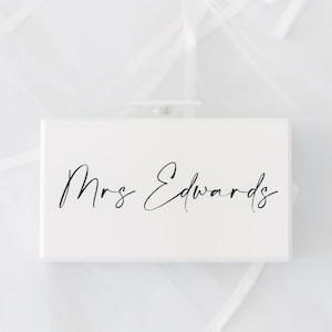 Custom Acrylic Clutch | Personalized Clutch | Bride Clutch | Bride Purse | Mrs. Clutch | Acrylic Purse | Honeymoon Clutch | Bride Accessory