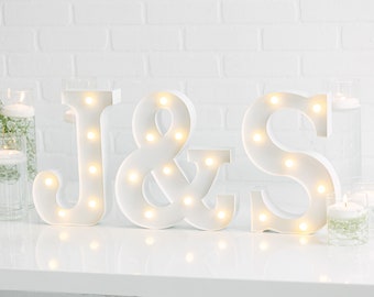 Wedding Marquee Lights | Light up Names | Wedding Lights Decor | 12 Inch Marquee Letter Lights | Personalized Name Light | Light up Letters