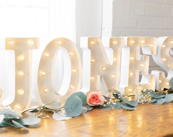 Wedding Marquee Lights | Light up Names | Wedding Lights Decor | 12 Inch Marquee Letter Lights | Personalized Name Light | Light up Letters