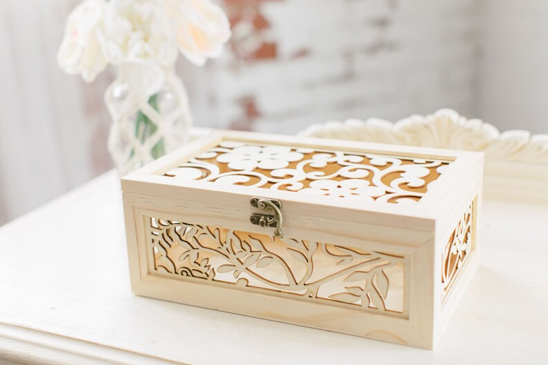 Laser Engraved Wood Keepsake Box Wedding Keepsake Box Etsy