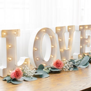 Wedding Marquee Lights Light up Names Wedding Lights Decor 12 Inch Marquee Letter Lights Personalized Name Light Light up Letters image 5