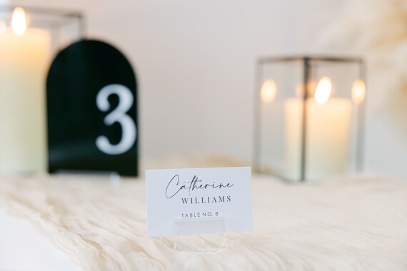 Set of 10 Acrylic Place Card Holder Wedding Place Cards Acrylic Base Card Holder Modern Place Card Acrylic Place Card Base