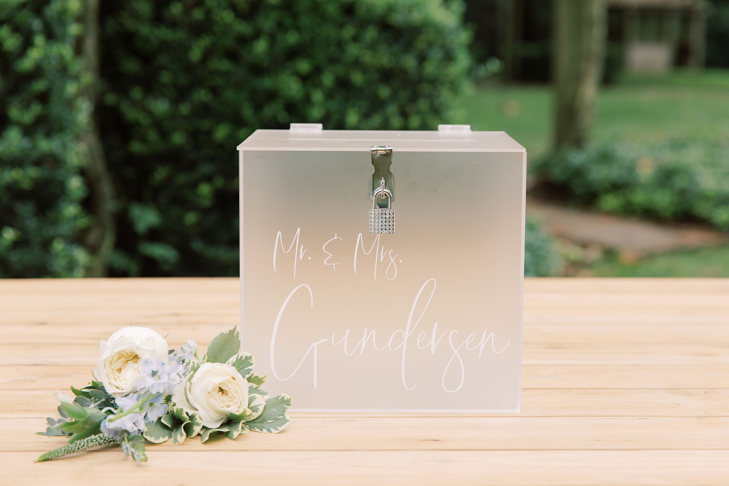 Frosted Acrylic Card Box I Wedding Card Box With Lock Custom Etsy