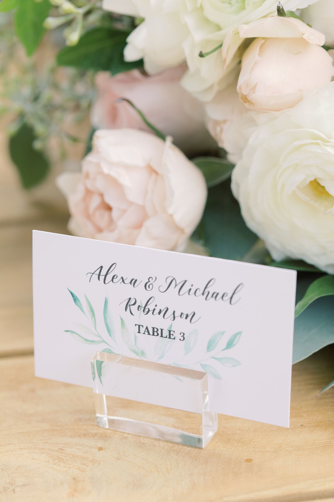 Set of 10 Acrylic Place Card Holder Wedding Place Cards Etsy