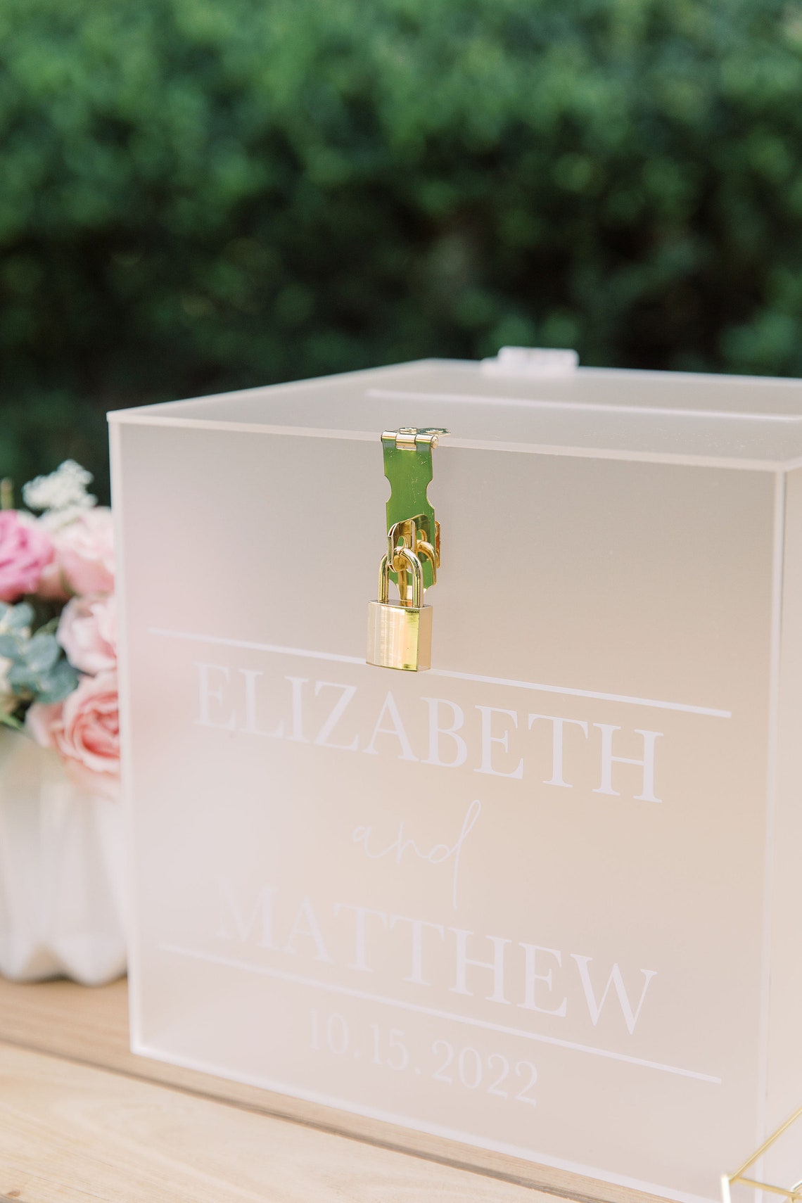 Frosted Acrylic Card Box I Wedding Card Box With Lock Etsy