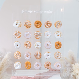 Custom Acrylic Donut Wall With Raised Text | Wedding Donut Bar | Donut Party | Donut Holder | Acrylic Donut Stand | 3D Pop Out Text