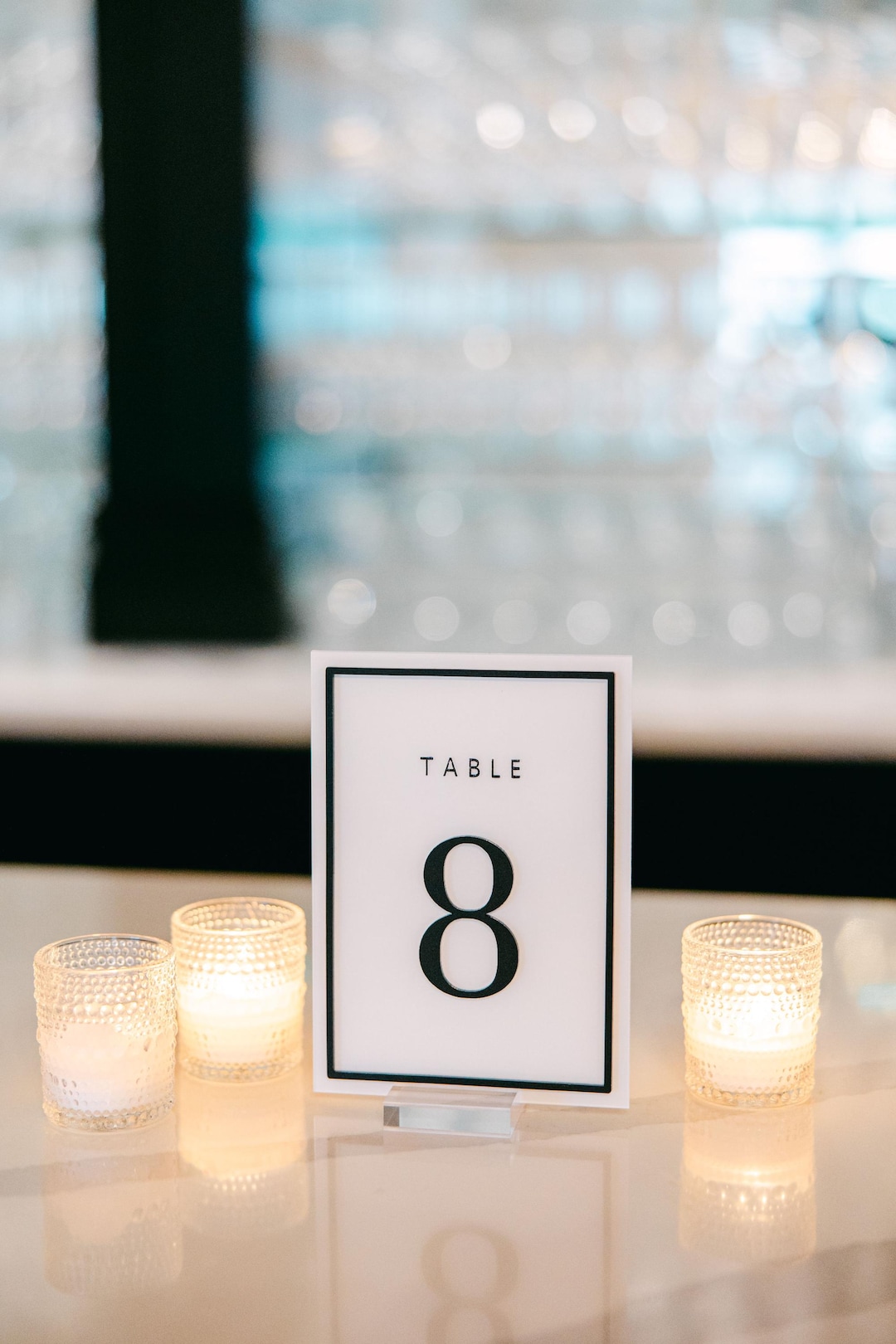Acrylic Rectangle Table Numbers With Raised Text | Wedding Table ...