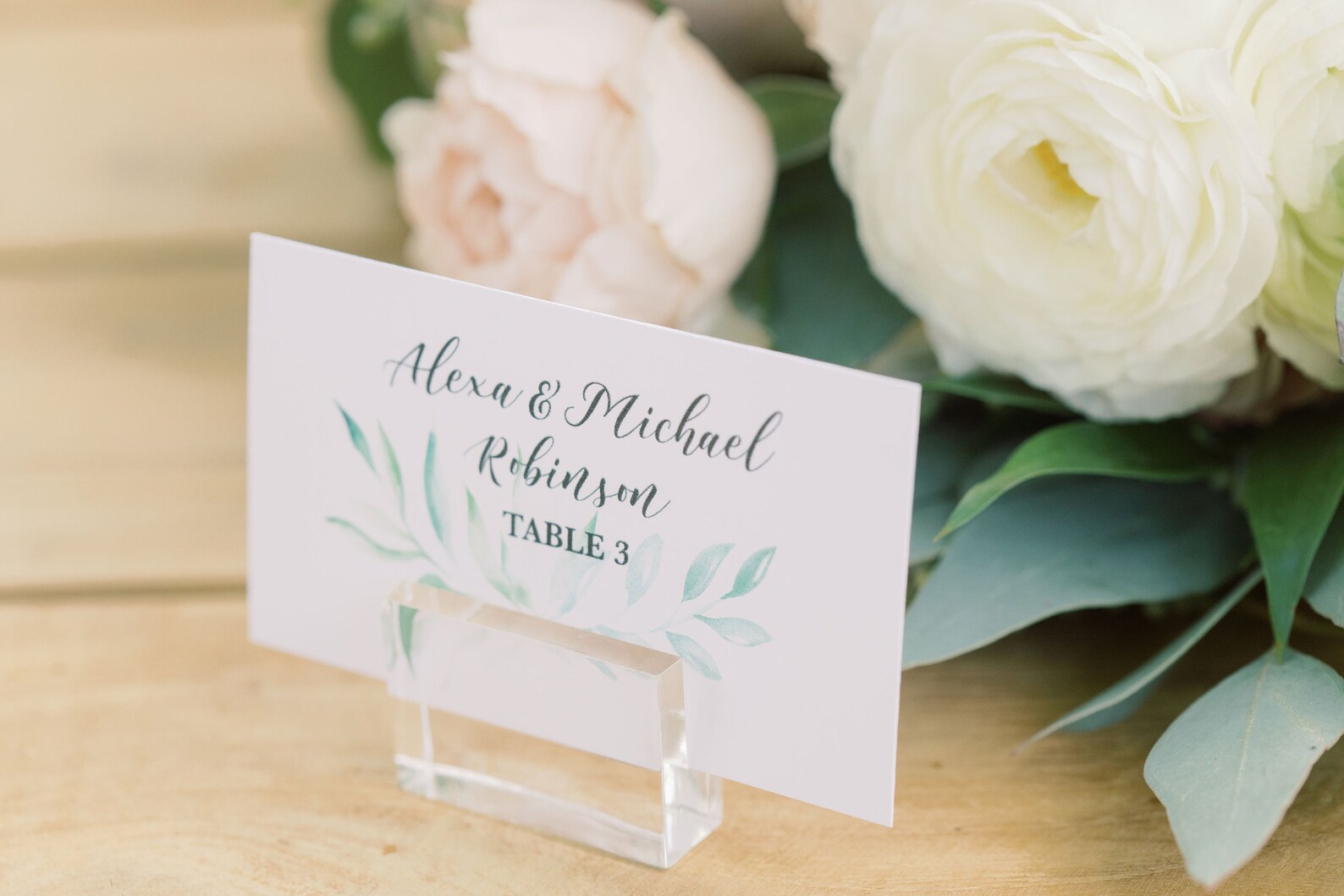 Set of 10 Acrylic Place Card Holder Wedding Place Cards Etsy