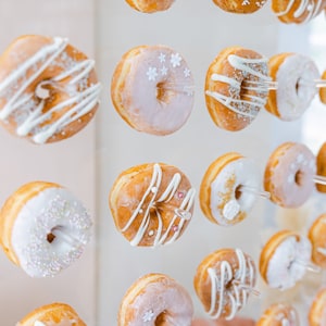 Custom Acrylic Donut Wall With Raised Text | Wedding Donut Bar | Donut Party | Donut Holder | Acrylic Donut Stand | 3D Pop Out Text