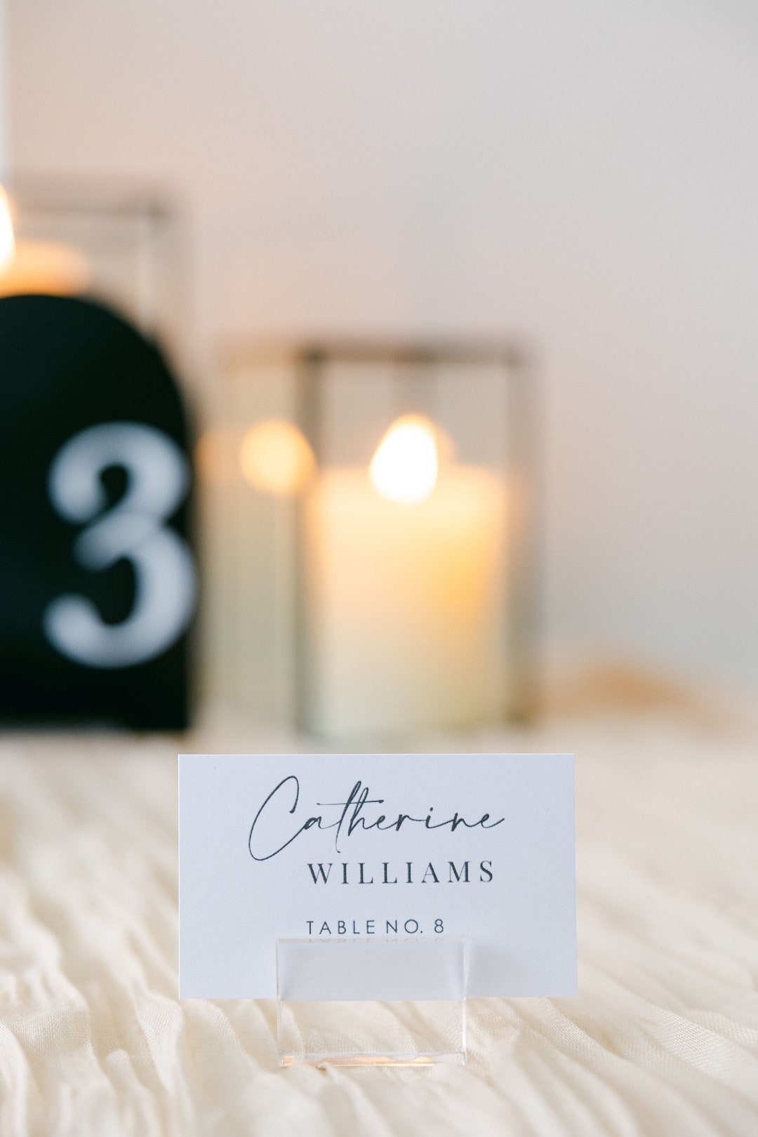 Set of 10 Acrylic Place Card Holder Wedding Place Cards Acrylic Base