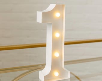 Marquee Number Lights 0-9 | Light up Lights | 12 Inch Marquee Letter Lights