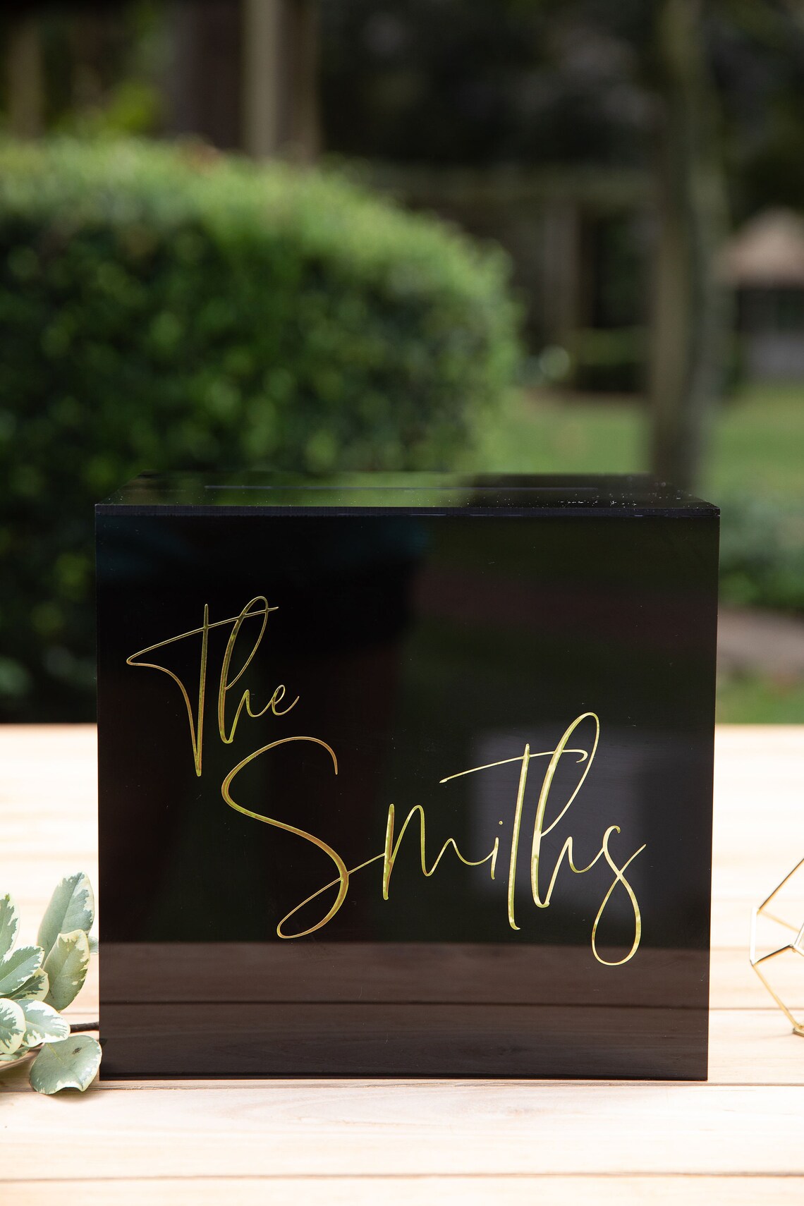 Lock & Key Black Acrylic Card Box I Acrylic Card Box I Wedding Etsy