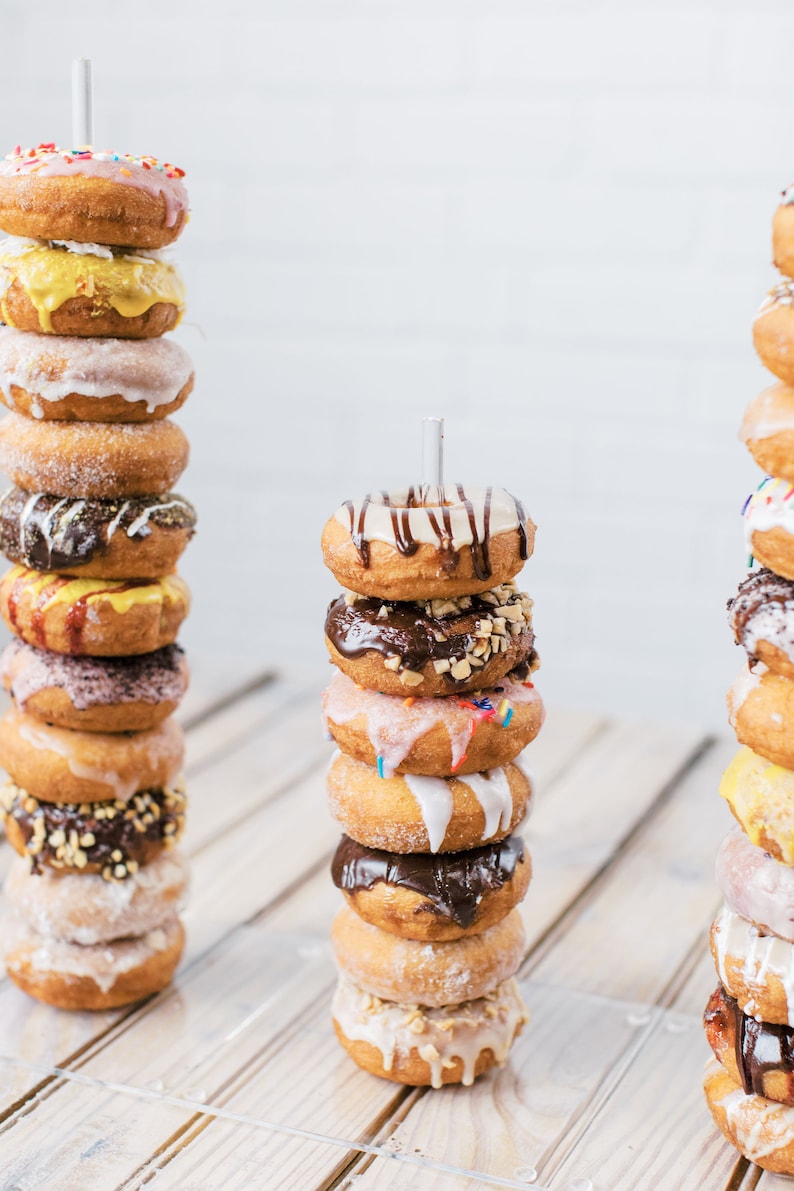 Clear Acrylic Donut Stands Donut Bar Donut Party Donut Holder Donut Wall Breakfast Bar Wedding Donut Stands image 3