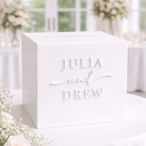 Akrylkortask med lås och nyckel | Personlig upphöjd textkortask | 3D-utstickande text | Platt vinyldekal | Anpassad bröllopsdekoration