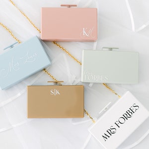 Custom Acrylic Clutch | Personalized Clutch | Bride Clutch | Bride Purse | Mrs. Clutch | Acrylic Purse | Honeymoon Clutch | Bride Accessory