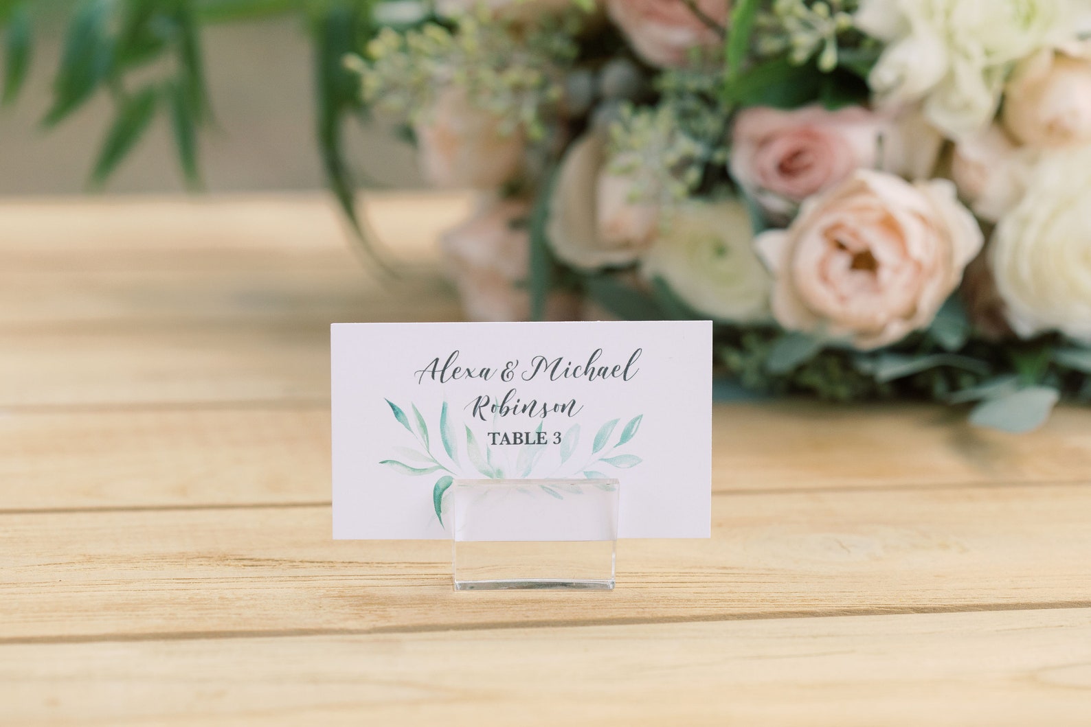 Set of 10 Acrylic Place Card Holder Wedding Place Cards Etsy