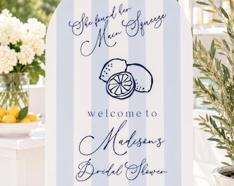 Customizable Welcome Sign | 18x24" Arch Acrylic Wedding Sign | Amalfi Coast Wedding Decor | Bridal Shower Sign