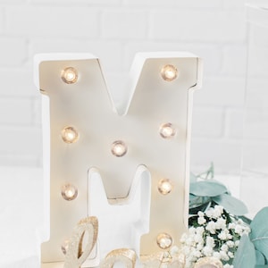 Wedding Marquee Lights Light up Names Wedding Lights Decor 12 Inch Marquee Letter Lights Personalized Name Light Light up Letters image 3