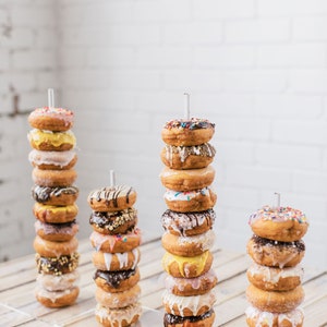 Clear Acrylic Donut Stands Donut Bar Donut Party Donut Holder Donut Wall Breakfast Bar Wedding Donut Stands image 4