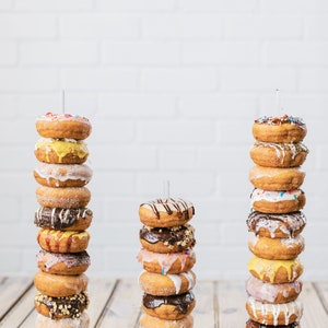 Clear Acrylic Donut Stands Donut Bar Donut Party Donut Holder Donut Wall Breakfast Bar Wedding Donut Stands image 2