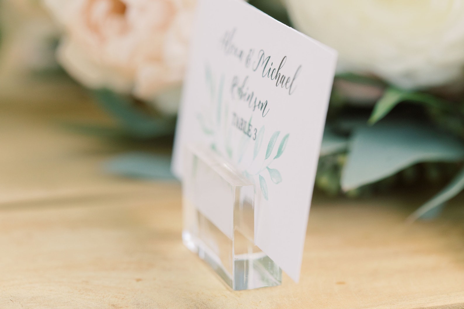 Set of 10 Acrylic Place Card Holder Wedding Place Cards Etsy