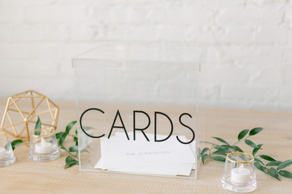 Personalized Wedding Card Box Acrylic Card Box Wedding -  Israel